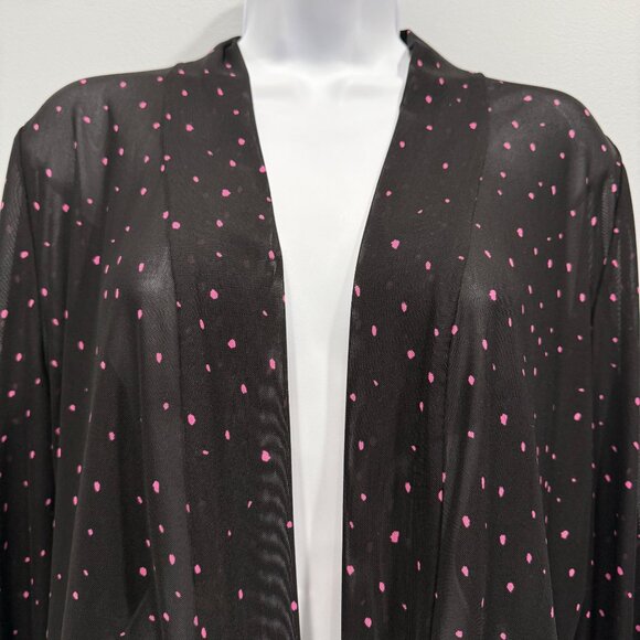 Cabi 2 Pc Wide Leg Crop Pants Set Impetuous Black Pink Micro Dot Retro Size S - Picture 5 of 14